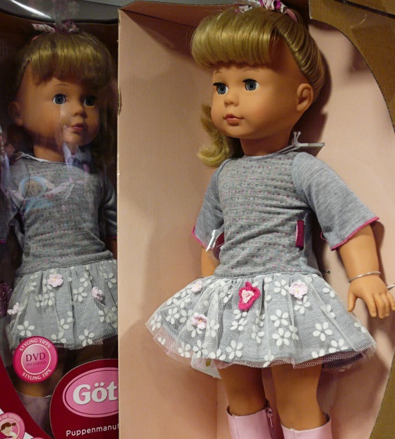 Кукла Джессика блондинка в сером платье, 46 см.  